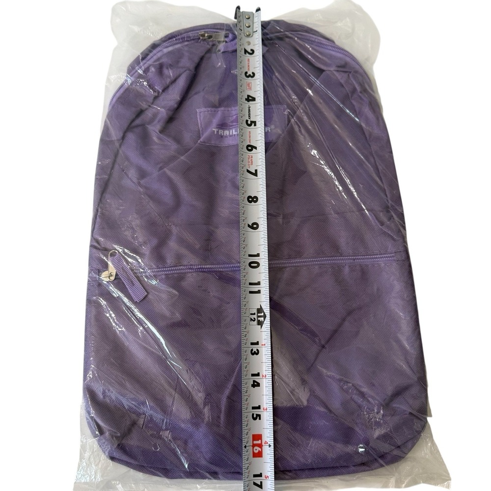 Trailmaker New Classic 17" Purple Adjustable Shoulder Strap Backpack S-4‎ - Picture 3 of 4